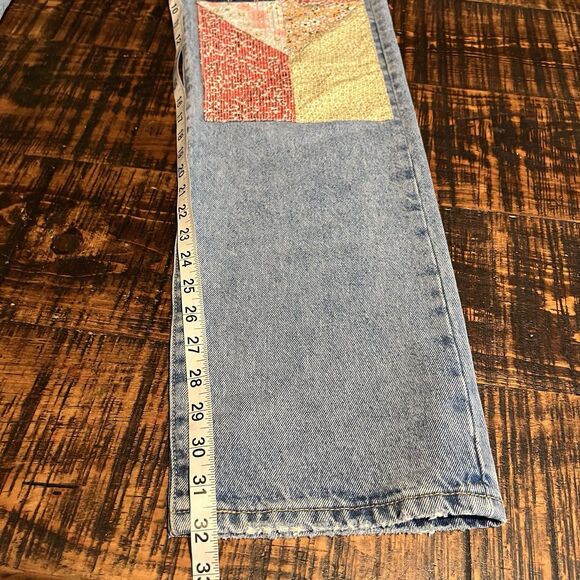 Levi's Blue Patchwork Straight Leg Jeans - Picture 11 of 11